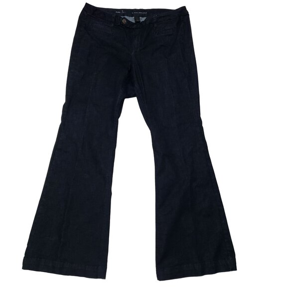 Lane Bryant Women's Jeans 16W Blue Dark Wash Flare Genius Fit Stretch - Picture 1 of 9